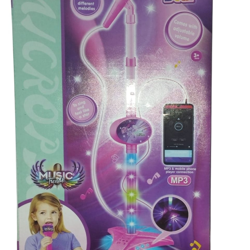 Brinquedo Microfone Infantil Singer Star com Luzes e Música – Music Trends