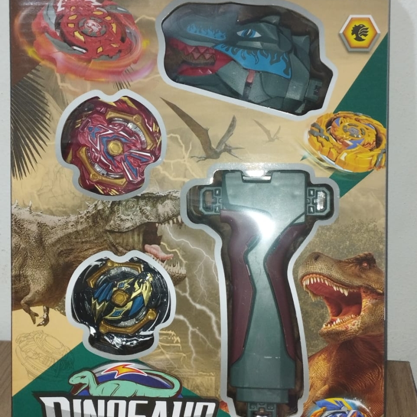 Dinosaur Combat Gyroscope - Kit de Pião de Batalha com Lançador
