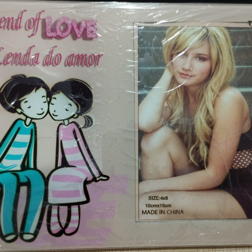 Porta-retrato de Vidro "Lenda do Amor"