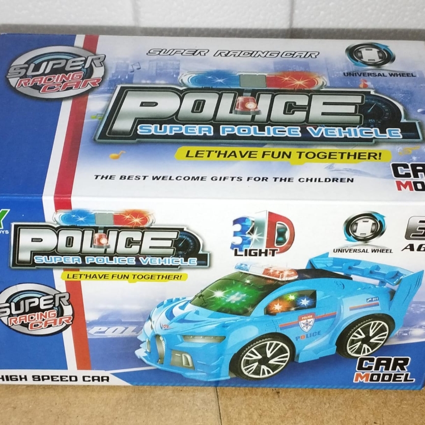 Carro de Policia esportivo azul
