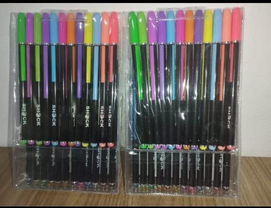 Kit Canetas Coloridas Shock – Várias Cores
